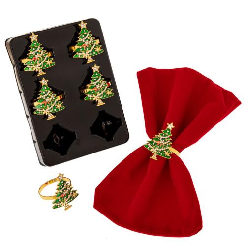 ΣΕΤ 6 ΔΑΧΤΥΛΙΔΙΑ ΠΕΤΣΕΤΑΣ ΜΕ ΠΡΑΣΙΝΟ ΔΕΝΤΡΑΚΙ