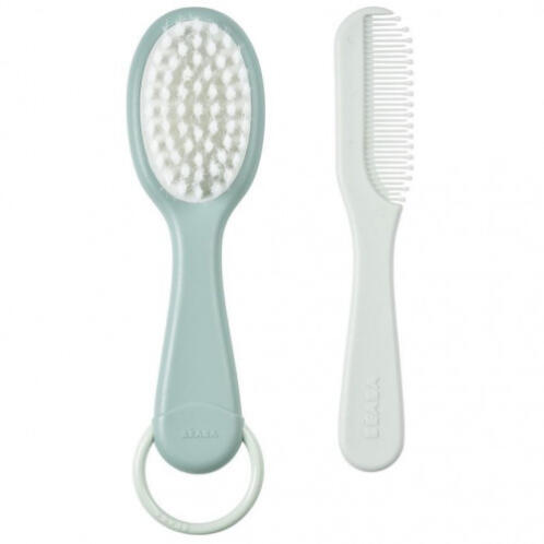 Σετ Βρεφική Βούρτσα & Χτένα  Green Blue