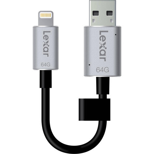 Lexar 64GB JumpDrive C20i flash drive for iPhone or iPad (130MB/s)