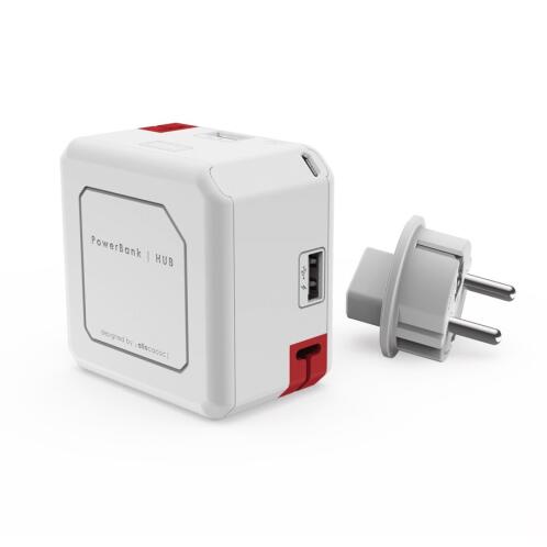 Designnest® PowerUSB |Portable| (5000mAh) Φορητό Hub &amp; Powerbank 4 θέσεων USB-A