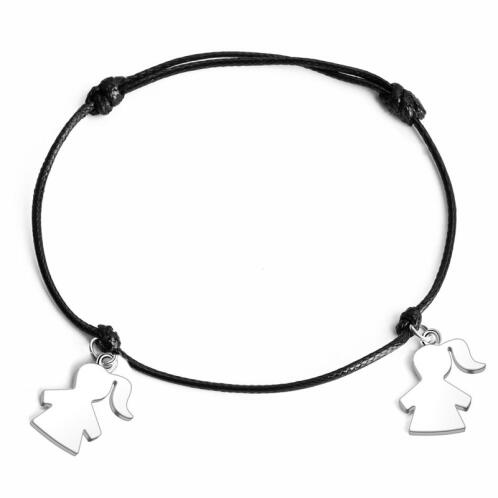 Philip Jones Βραχιόλι με 2 Ασημένια Girl Charms