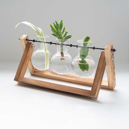 The Source - Home &amp; Lifestyle - Propergator Vases - Ξυλινη βάση με βάζα για υδροπονική καλλιέργεια