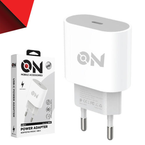 On Mobile Accessories Φορτιστής Κινητού Τηλεφώνου USB-C 20W