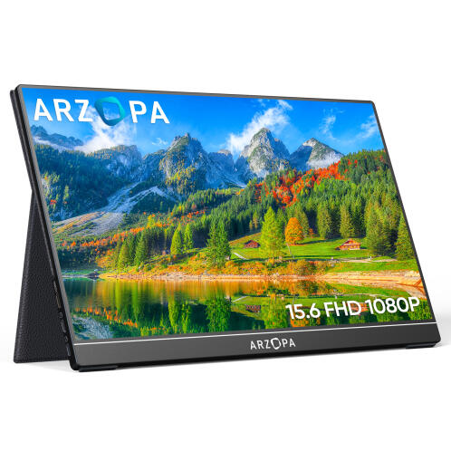 Arzopa 15.6" IPS FHD Portable Monitor Black A1 GAMUT