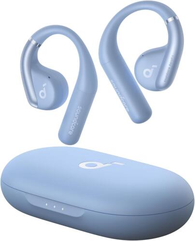 Anker Ακουστικά Open Ear Bluetooth Handsfree με Θήκη Φόρτισης AeroFit Cozy Blue