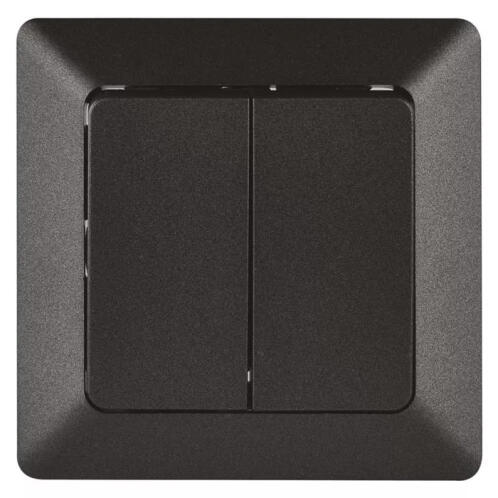 EMOS διακόπτης αλέ-ρετούρ A6100.8 διπλός 2-way μαύρος