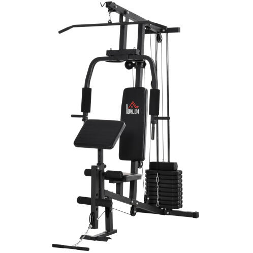 Homcom A91-132 Fitness Station 148x108x207cm Μαύρο