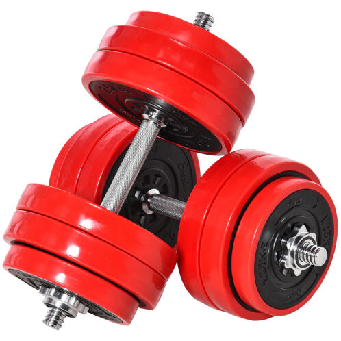Homcom ΔίσκοΙ Σετ 2-σε-1 30kg Barbell and Dumbbell A91-156
