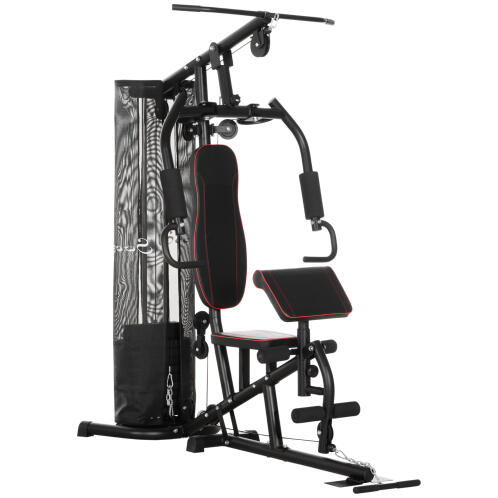 Homcom Πολυλειτουργικό Fitness Station με Aτσάλινα βάρη 45kg 170x104x205cm A91-234V00BK Μαύρο