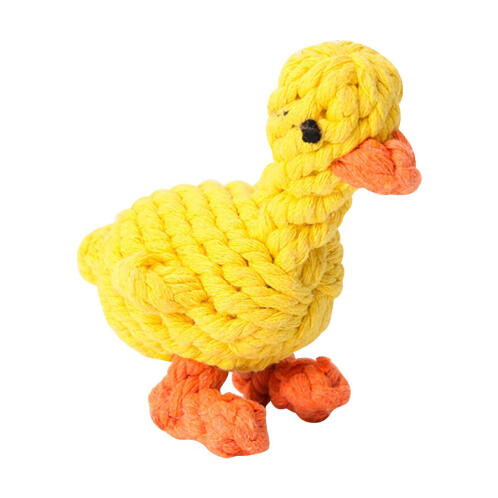 Σχοινί σε σχήμα πάπιας AG762 παιχνίδι για σκύλους κίτρινο