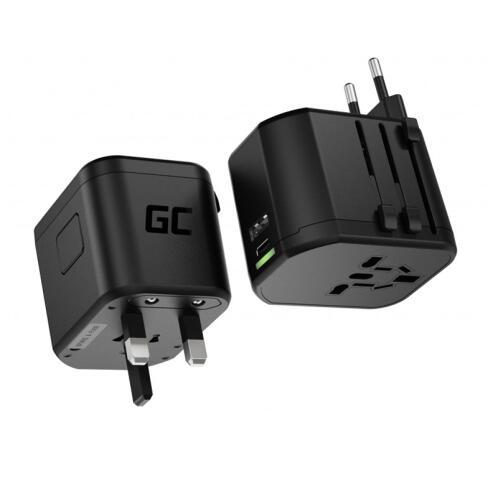 Green Cell  Universal Αντάπτορας για Πρίζες με Θύρες USB-A Ultra Charge και USB-C TripCharge PRO AK85