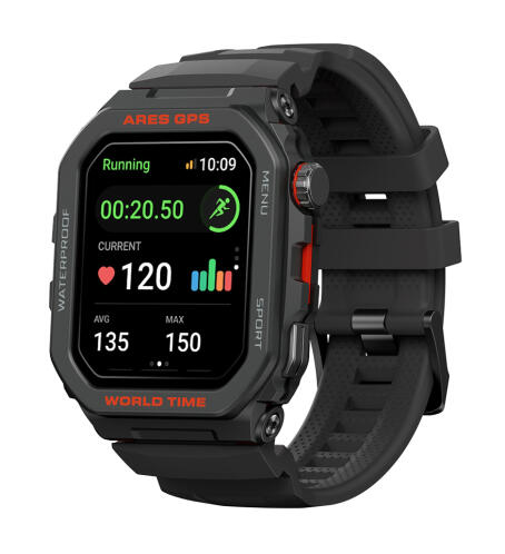 Zeblaze Ares Smartwatch GPS1.75" IPS GPS 3 ATM Μαύρο