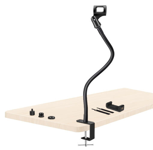 PRIZMORA βάση γραφείου για μικρόφωνο/smartphone AS11 με εύκαμπτο βραχίονα μαύρη
