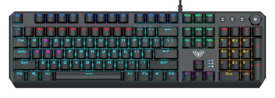 AULA μηχανικό πληκτρολόγιο Wind F2066-Ι RGB blue switch μαύρο