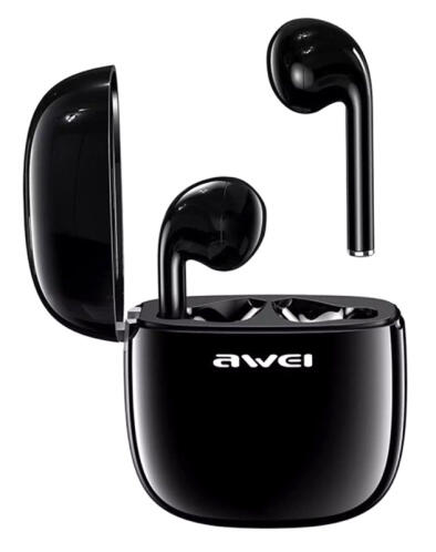 AWEI earphones με θήκη φόρτισης T28 True Wireless μαύρα