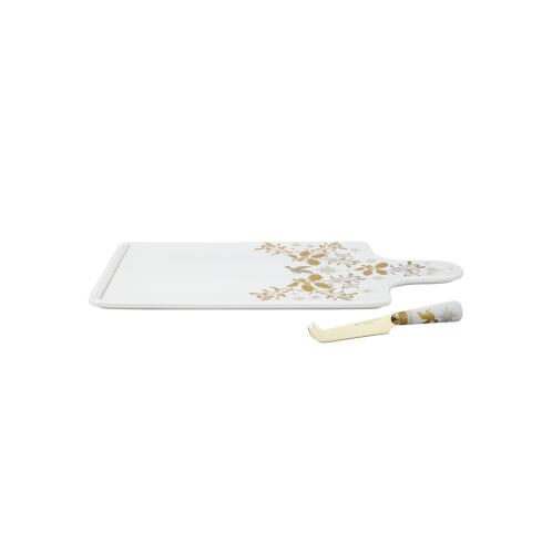 Maxwell & Williams Πιατέλα 36cm Και Μαχαίρι Τυριού White Christmas σε Συσκευασία Δώρου - Πορσελάνη