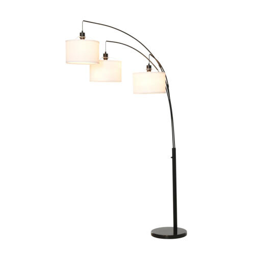 HOMCOM  Επιδαπέδιο Μεταλλικό Τρίφωτο Φωτιστικό με Εύκαμπτους Βραχίονες και Μαρμάρινη Βάση Ε27 40 W B31-248V90