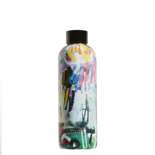Puro Hot Cold Graffiti Bottle 500ml - Μαύρο