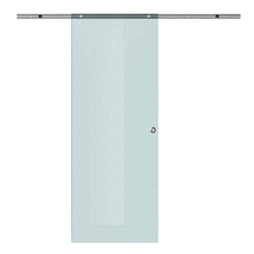 Homcom Συρόμενη πόρτα Frosted Glass και πίστα αλουμινίου, 77,5x205cm B70-007