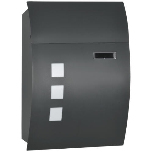 HOMCOM Μεταλλικό Γραμματοκιβώτιο 45 x 10 x 32 cm B80-012V00CG