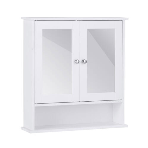 Costway Καθρέπτης Μπάνιου με Ντουλάπι 56.5 x 13.5 x 58.5 cm  BA7396WH