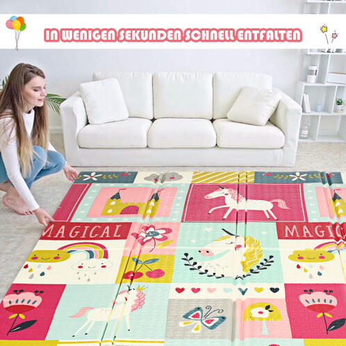 Costway  Διπλής Όψης Παιδικό Χαλάκι Δραστηριοτήτων από Υψηλής Ποιότητας Υλικό XPE BB5857