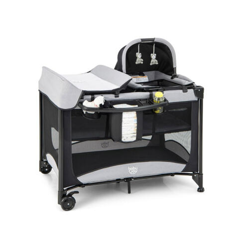 Πτυσσόμενο Παρκοκρέβατο 5 σε 1 Costway BC10071DK