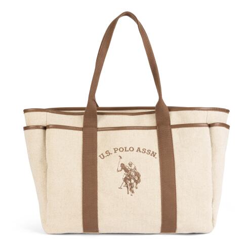 US Polo Assn. Τσάντα παραλίας Pool Side Natural