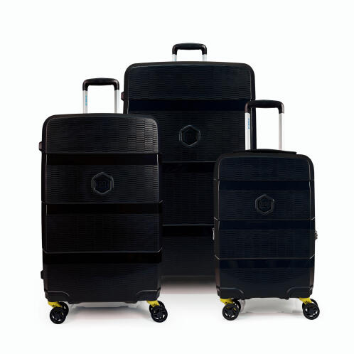 BG Berlin Σετ Βαλίτσες Expandable 55-70-81cm Zip 2 Black