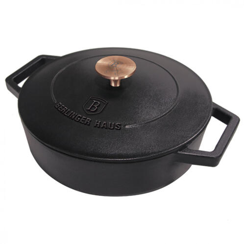 Berlinger Haus Ρηχή Κατσαρόλα από Χυτισίδηρο 26εκ. BH-6493 Black Royal