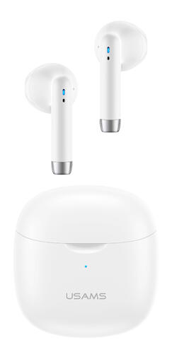 USAMS earphones IA04 με θήκη φόρτισης True Wireless λευκά