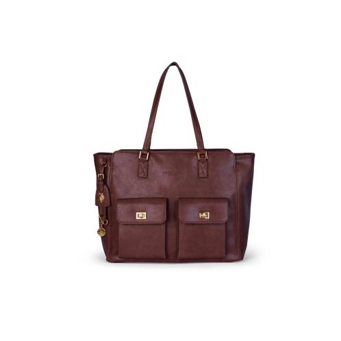 US Polo Assn. Τσάντα ώμου Shopping Clark Brown
