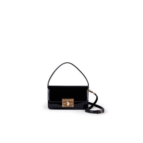 US Polo Assn. Τσαντάκι ώμου Winton Black Pantent Leather