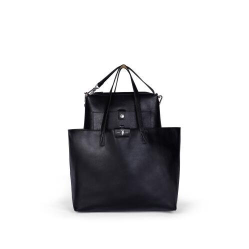 US Polo Assn. Τσάντα ώμου Axtell Black & Warm Taupe Crocco