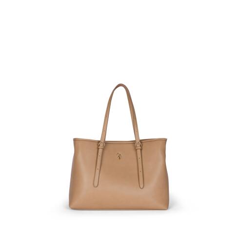 US Polo Assn. Τσάντα ώμου Shopping Blackstone Beige