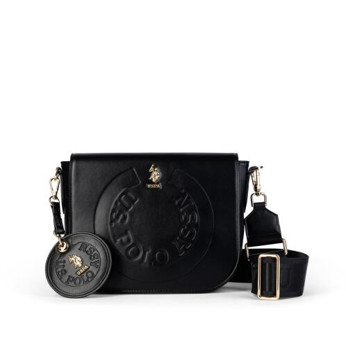 US Polo Assn. Τσάντα ώμου 24x8x20cm σειρά The Oxford Black