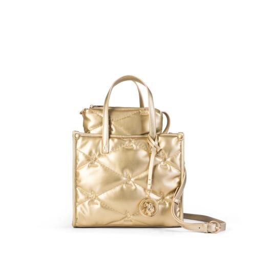 US Polo Assn. Τσάντα χειρός L 3 σε 1 σειρά The Austin Light Gold