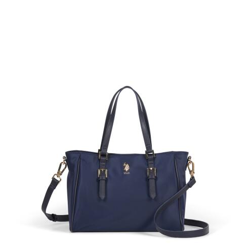 US Polo Asss. Τσάντα χειρός με ιμάντα 30x22x13cm Houston Navy