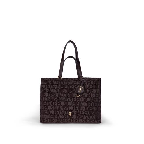 US Polo Assn. Τσάντα ώμου L Jacquard Dark Brown