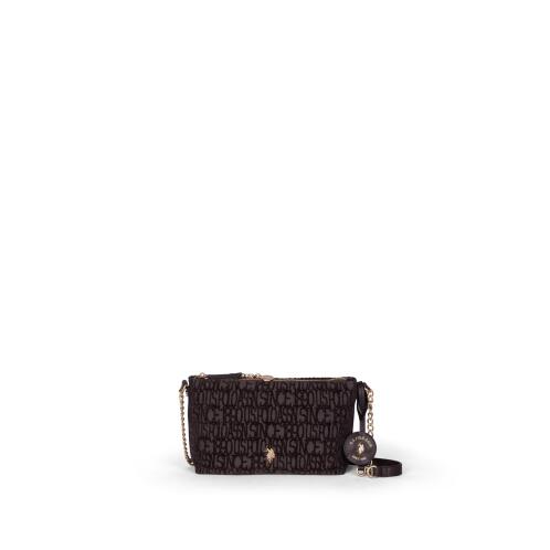 US Polo Assn. Τσαντάκι ώμου Jacquard Dark Brown