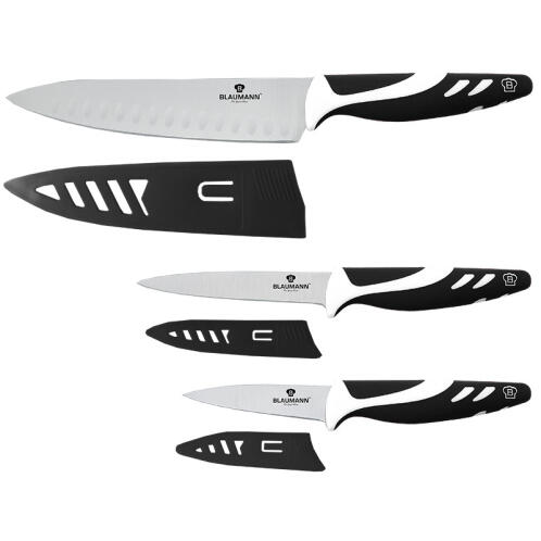 Σετ Μαχαίρια 6 τμχ από Ανοξείδωτο Ατσάλι με Προστατευτικό Κάλυμμα Χρώματος Μαύρο Blaumann BL-5026
