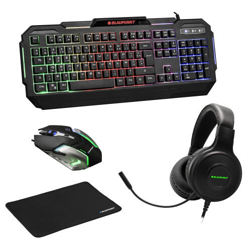 Blaupunkt Gaming Set Πληκτρολόγιο Ποντίκι Ακουστικά Mousepad BLP1955QW-133