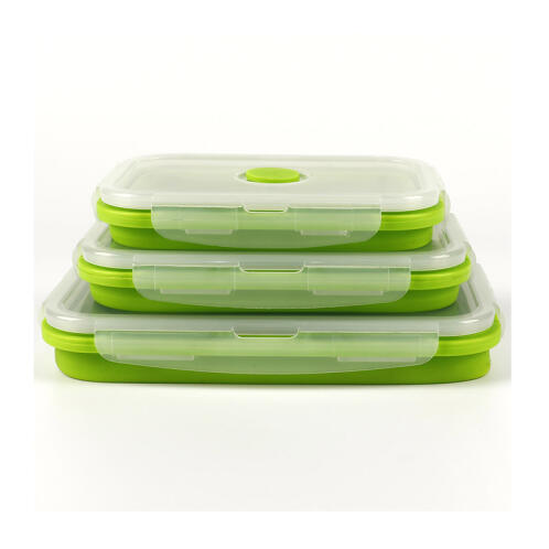 Σετ Πτυσσόμενα Δοχεία Φαγητού από Σιλικόνη με Καπάκια 3 τμχ GEM BN5218