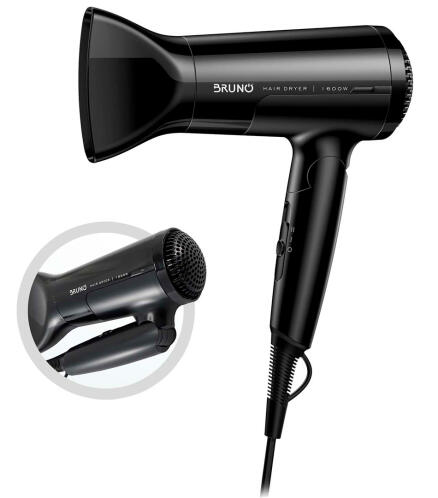 Bruno BRN-0153 Σεσουάρ Μαλλιών 1600W με Αναδιπλούμενη Λαβή Μαύρο