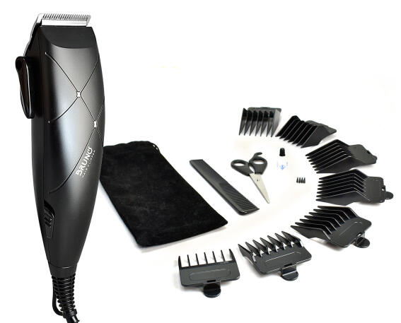 BRUNO BRN-0197 Σετ Κουρευτική Μηχανή Ρεύματος με εξαρτήματα και τσαντάκι μαύρη