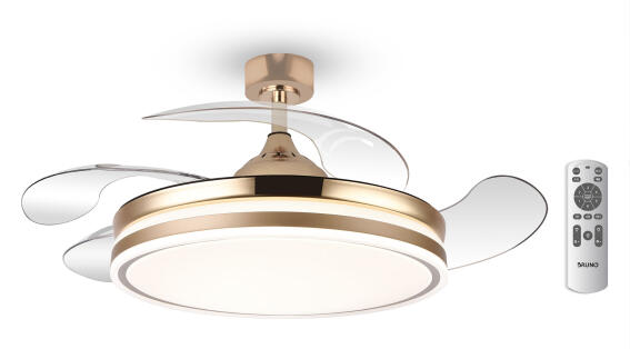 Bruno Ανεμιστήρας Οροφής με Led Φως AC 82W 42" Ø107x47εκ. BRN-0226 Χρυσός