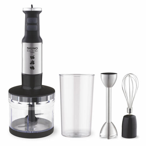 BRUNO ραβδομπλέντερ BRN-0250 1700W Σετ 3 σε 1 ρυθμιζόμενη ταχύτητα 4 λεπίδες inox-μαύρο
