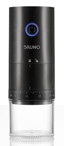 BRUNO ηλεκτρικός μύλος καφέ BRN-0256 επαναφορτιζόμενος με 39 επίπεδα άλεσης μαύρος