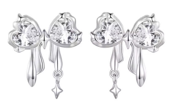 BAMOER σκουλαρίκια καρφωτά BSE1061 με κυβική ζιρκόνια ασήμι 925 ασημί