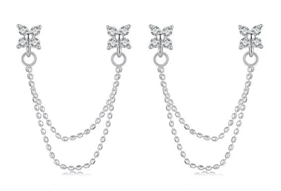 BAMOER σκουλαρίκια καρφωτά BSE1106 με κυβική ζιρκόνια ασήμι 925 ασήμι